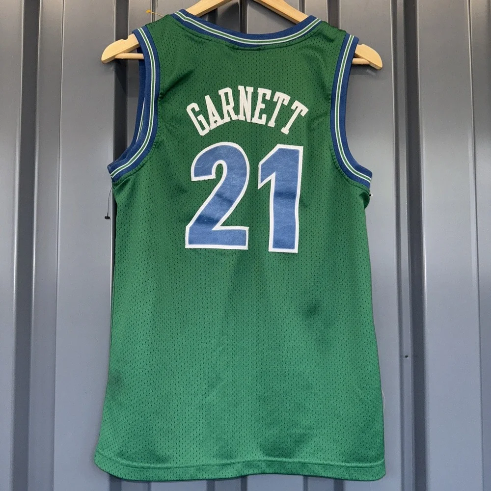 Vintage Authentic Nike Kevin Garnett Green Minnesota Timberwolves Jersey Youth L